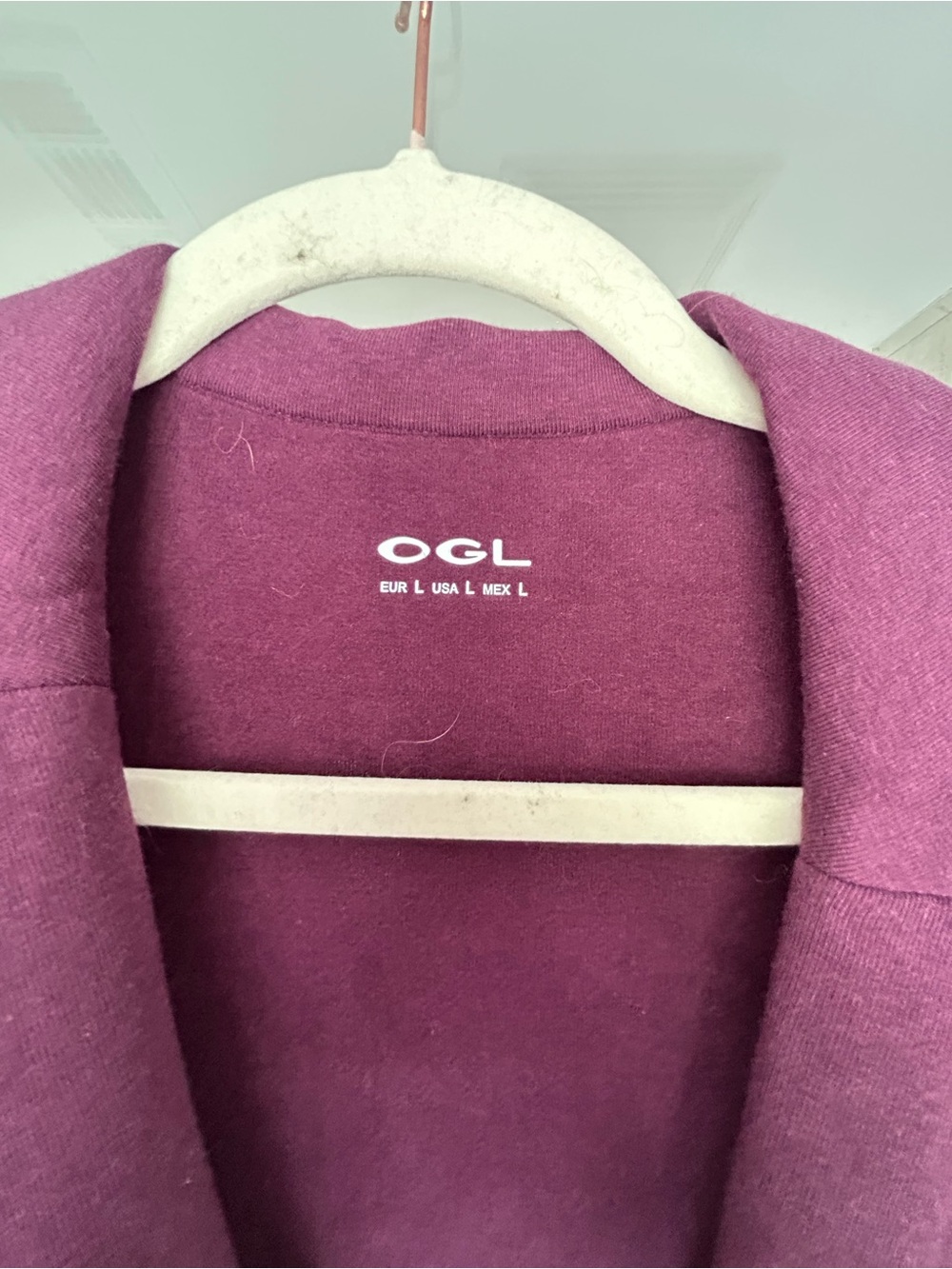 Slim Fit Purple Wrap V-Neck Sweater - Picture 3 of 6